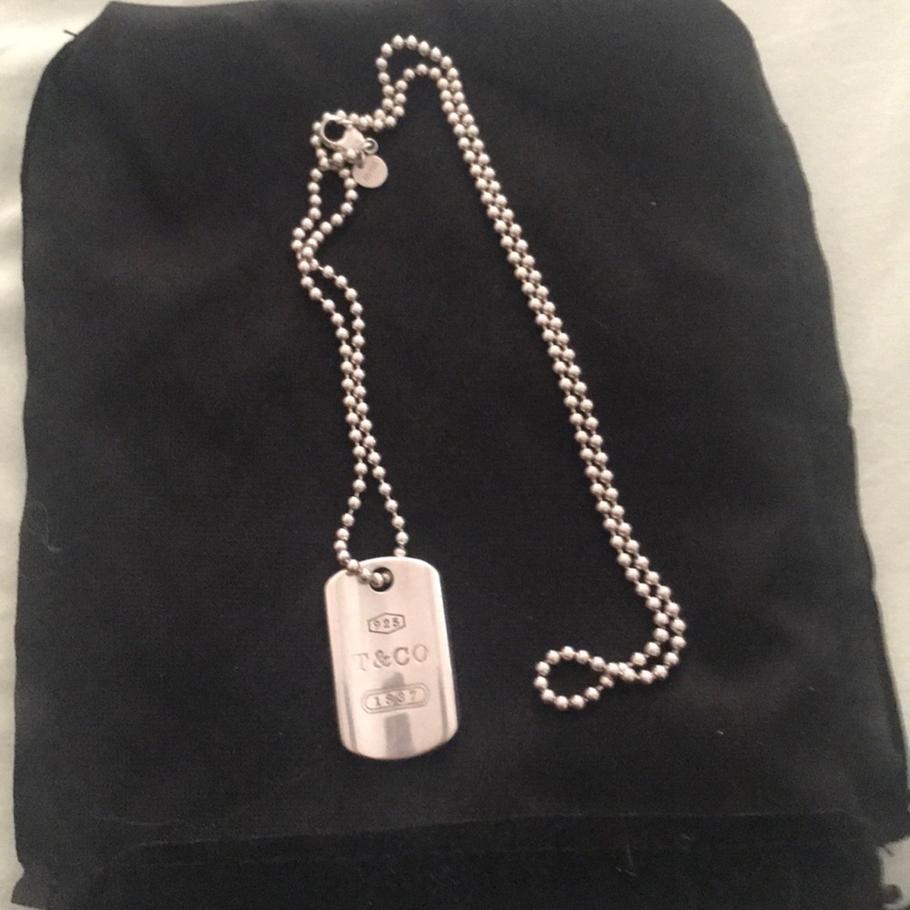 Tiffany beaded dog chain necklace